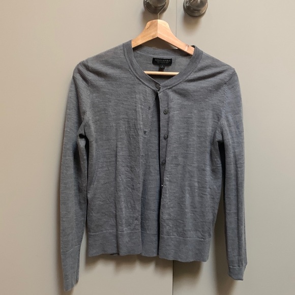 Grey Banana Republic Merino Cardigan Sz Small - Picture 1 of 4